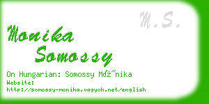 monika somossy business card